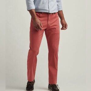 Peter Millar Performance Five-Pocket Pants in Color “Cape Red” SIZE 36 / 30